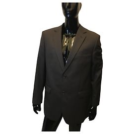 Autre Marque TED LAPIDUS Herren Jacke aus Wolle Dunkelbraun Dunkelbraun