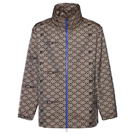 Off White OFF-WHITE MONOGRAMM TECH WINDJACKE Braun Schwarz