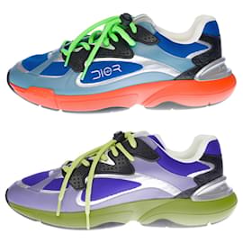 Christian Dior-New -Sneakers Christian Dior B24 Sorayama Kim Jones blue, orange and green, Taille: 42,5-Blue