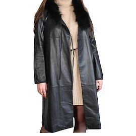 Cappotto Claudie Pierlot in pelle Nero