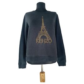 Sweatshirt Kenzo Tour Eiffel Gris Coton Gris