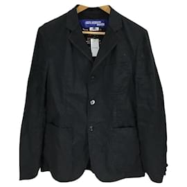 Junya Watanabe-JUNYA WATANABE COMME des GARCONS MAN Tailored jacket / XS / cotton / black / WG-J037 / work is play / back graphic-Black