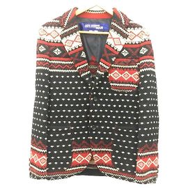 JUNYA WATANABE COMME des GARCONS MAN Tailored jacket / S / wool / black / Nordic pattern / AD2011 / WH-J007 Black