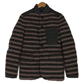 JUNYA WATANABE COMME des GARCONS MAN × DUVETICA Down jacket / XS / jacquard border / wool / multicolor / W name / WL-J401 Multiple colors