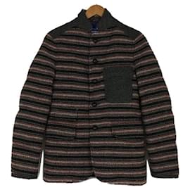 Junya Watanabe-JUNYA WATANABE COMME des GARCONS MAN × DUVETICA Down jacket / XS / jacquard border / wool / multicolor / W name / WL-J401-Multiple colors