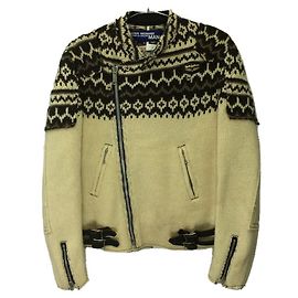 JUNYA WATANABE COMME des GARCONS MAN x Lewis Leathers lined Riders Jacket / M / Wool / Beige Beige