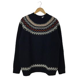 JUNYA WATANABE COMME des GARCONS MAN WH-N002 / 21AW/AD2021 / Nordisches Muster / Pullover (dick) / L / Wolle / Marineblau Marineblau