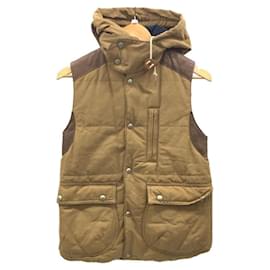Junya Watanabe-JUNYA WATANABE COMME des GARCONS MAN Leather switching down vest / XS / cotton / CML-Other
