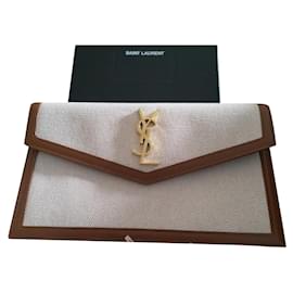 Yves Saint Laurent UPTOWN POUCH Beige