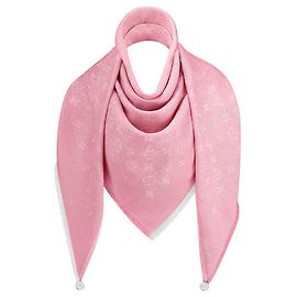 Louis Vuitton Scialle LV denim con monogramma Rosa
