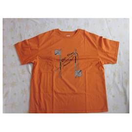 Hermès-T-shirt in cotone Clic Clac-Arancione
