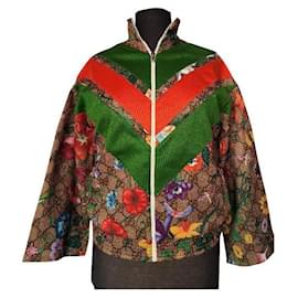 Gucci-Technische Jerseyjacke von GG Flora-Mehrfarben 