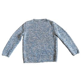 MALO Kaschmir-Pullover in Blau meliert, hellblau und cremefarben Größe 54 italien (entweder M oder L) siehe XL Blau Aus weiß Hellblau