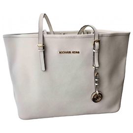 Michael Kors Bolsa Jet Set da Micheal Kors Creme Fora de branco