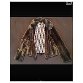 Juicy Couture-Faux fur jacket-Light brown