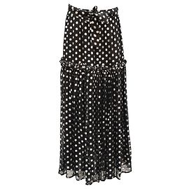 Autre Marque Dodo Bar Or Metallic Polka Dots Skirt in Black Polyester Black