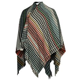 Poncho a quadri Maje in acrilico multicolore Multicolore