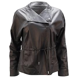 Armani-Giorgio Armani Jacket in Lambskin Leather-Black