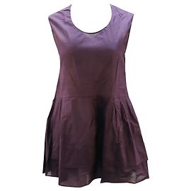 Marni Top sans manches à basque en coton violet Violet