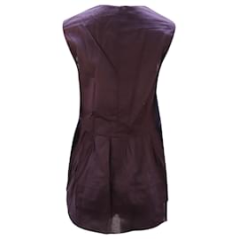Marni-Marni Sleeveless Peplum Top in Purple Cotton-Purple
