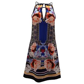 Robe trou de serrure imprimée Clover Canyon en polyester multicolore Autre Imprimé python