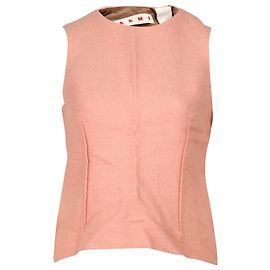 Marni Sleeveless Top in Pink Wool Pink