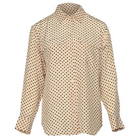 Equipment Camicia Stampa Cuore in Seta Rosa Rosa