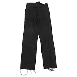 Re/Done-Re/Done Stove Pipe Jeans aus schwarzer Baumwolle-Schwarz