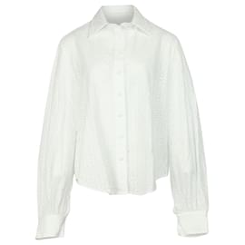 Autre Marque-Anna Quan Bea Broderie Anglaise Hemd aus weißer Baumwolle-Weiß