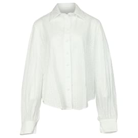 Autre Marque-Camisa Anna Quan Bea con bordado inglés de algodón blanco-Blanco