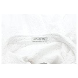 Autre Marque-Camisa Anna Quan Bea con bordado inglés de algodón blanco-Blanco