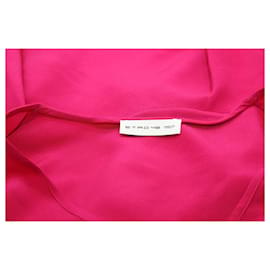 Etro-Blusa Etro a maniche lunghe a balze in seta rosa-Rosa