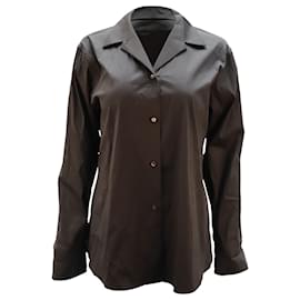 Jil Sander Button-down-Hemd aus schwarzer Baumwolle Schwarz