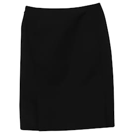 Balenciaga-Falda lápiz Balenciaga en lana negra-Negro