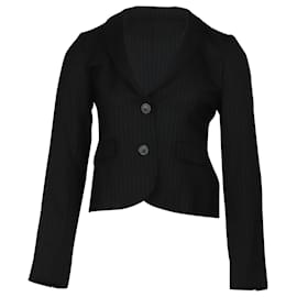 Joseph-Ensemble veste et jupe de tailleur Joseph en laine noire-Noir