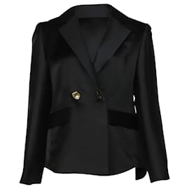 Autre Marque-Rejina Pyo Pants Suit in Black Cotton Silk-Black