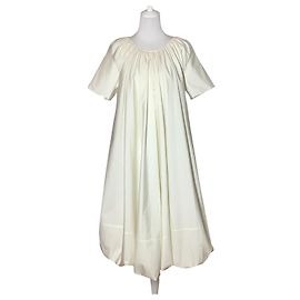 Vestido Jil Sander de algodão com bainha balão creme Cru