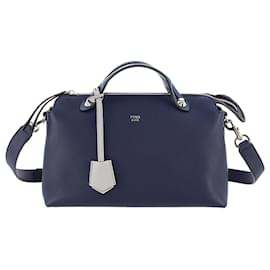 Fendi-Sacoche en cuir bleu Fendi By The Way-Bleu,Bleu Marine