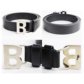 Balenciaga-[Used] BALENCIAGA B buckle slim belt 593887 1000 U width 3.0cm black MP034-Black