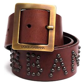[Usado] DOLCE & GABBANA Cinto de couro masculino DOLCE & GABBANA Castanho escuro