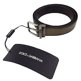 Dolce & Gabbana-[Used] Belt ♯90cm 36INCH Men's Gray Gray Gray Brown Silver Pin Buckle Dolce & Gabbana Men-Brown,Grey