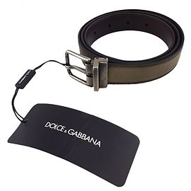 [Gebraucht] Gürtel ♯90cm 36ZOLL Herren Grau Grau Grau Braun Silber Dornschließe Dolce & Gabbana Herren Braun Grau