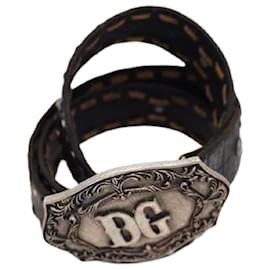 Dolce & Gabbana-[Used] DOLCE & GABBANA DOLCE & GABBANA DOLCE & GABBANA Belt Men's-Black x Silver Antique DG Logo Buckle Belt-Black,Silvery