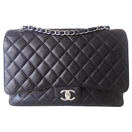 Chanel-BLACK CHANEL CLASSIC BAG-Black