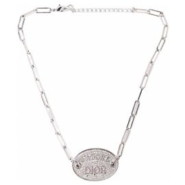 Colar choker J'adore Dior Hardware prateado