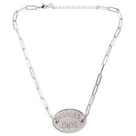 Dior-J’adore Dior choker chain necklace-Silver hardware