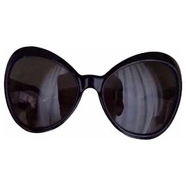Valentino Occhiali oversize a farfalla Nero