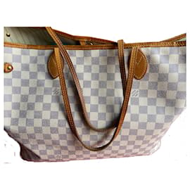 Louis Vuitton-Neverfull Damier Azur GM-Azul claro