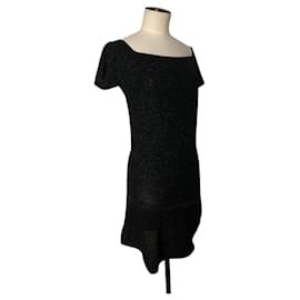 Christian Dior-Dior glitter mini dress-Black