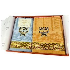 MCM Cognac x Blue Towel Set 11224 Other